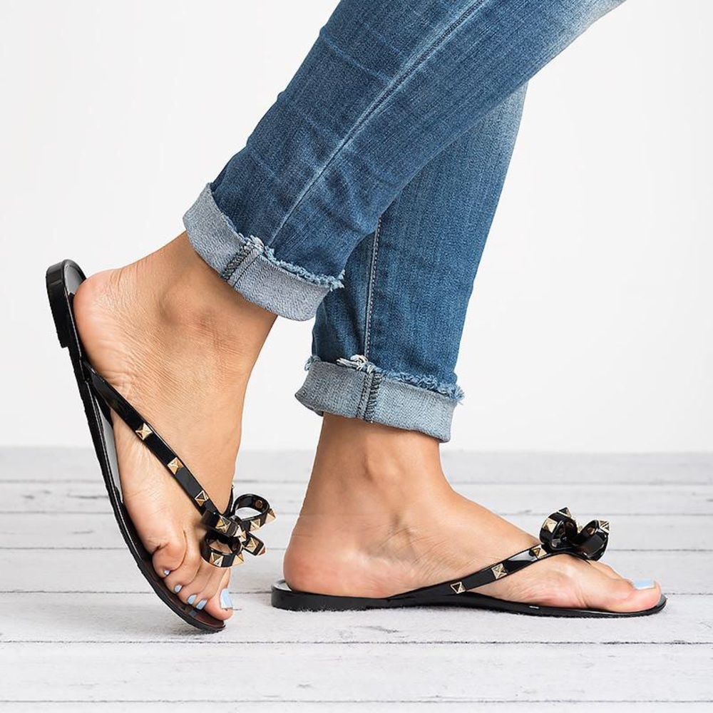 Black Flip Flops